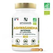Complément alimentaire à base d'ashwagandha en gélules de la marque Amoseeds
