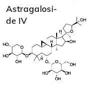 Le schéma représente la composition moléculaire de l'astragaloside IV