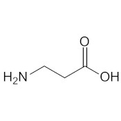 Représentation moléculaire de la bêta-alanine (β-alanine).