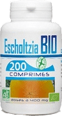 Boite de comprimés d'eschscholtzia bio