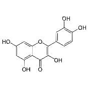 Représentation de la molécule de quercétine